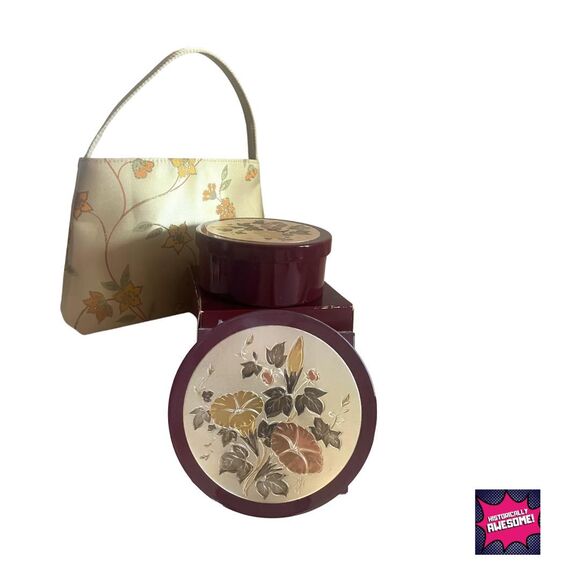 RARE 1986 Avon IMARI Treasure Caché & Matching Silk-like Evening Handbag - NIB - Picture 2 of 3